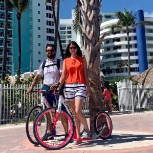 Riding CRUSSIS foot bikes / scooters in Miami